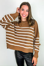 Seam Story Striped Oversized Sweater - BACK IN STOCK - Madison and Mallory