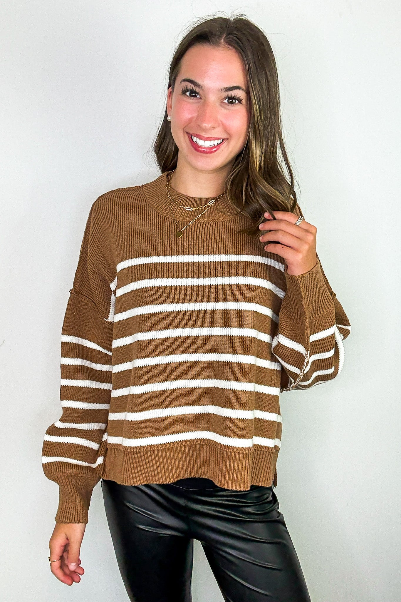 Seam Story Striped Oversized Sweater - BACK IN STOCK - Madison and Mallory