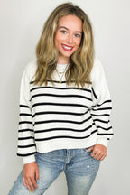 Seam Story Striped Oversized Sweater - BACK IN STOCK - Madison and Mallory