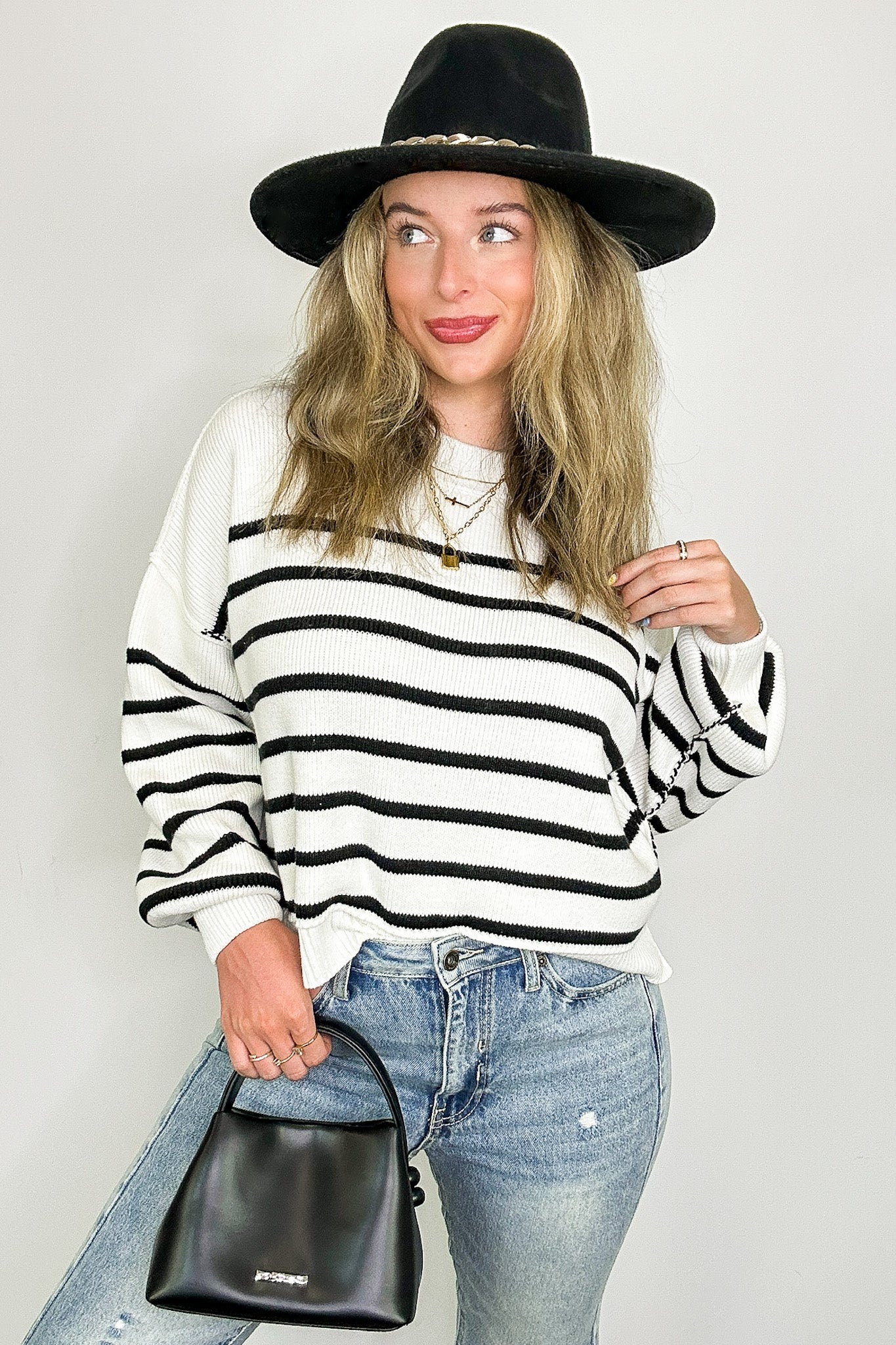 Seam Story Striped Oversized Sweater - BACK IN STOCK - Madison and Mallory