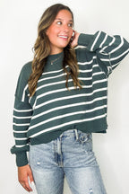 Seam Story Striped Oversized Sweater - BACK IN STOCK - Madison and Mallory