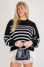Seam Story Striped Oversized Sweater