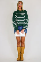 Seam Story Striped Oversized Sweater
