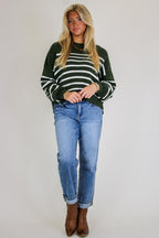 Seam Story Striped Oversized Sweater - Madison and Mallory