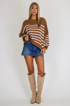 Seam Story Striped Oversized Sweater