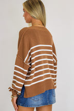 Seam Story Striped Oversized Sweater