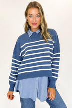 Seam Story Striped Oversized Sweater - BACK IN STOCK - Madison and Mallory