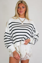 Seam Story Striped Oversized Sweater