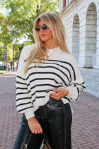 Seam Story Striped Oversized Sweater - Madison and Mallory