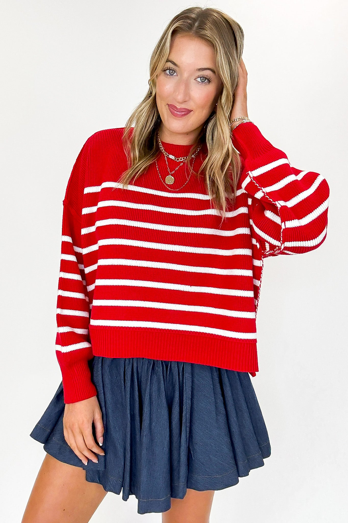 Seam Story Striped Oversized Sweater - BACK IN STOCK