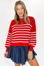 Seam Story Striped Oversized Sweater - Madison and Mallory