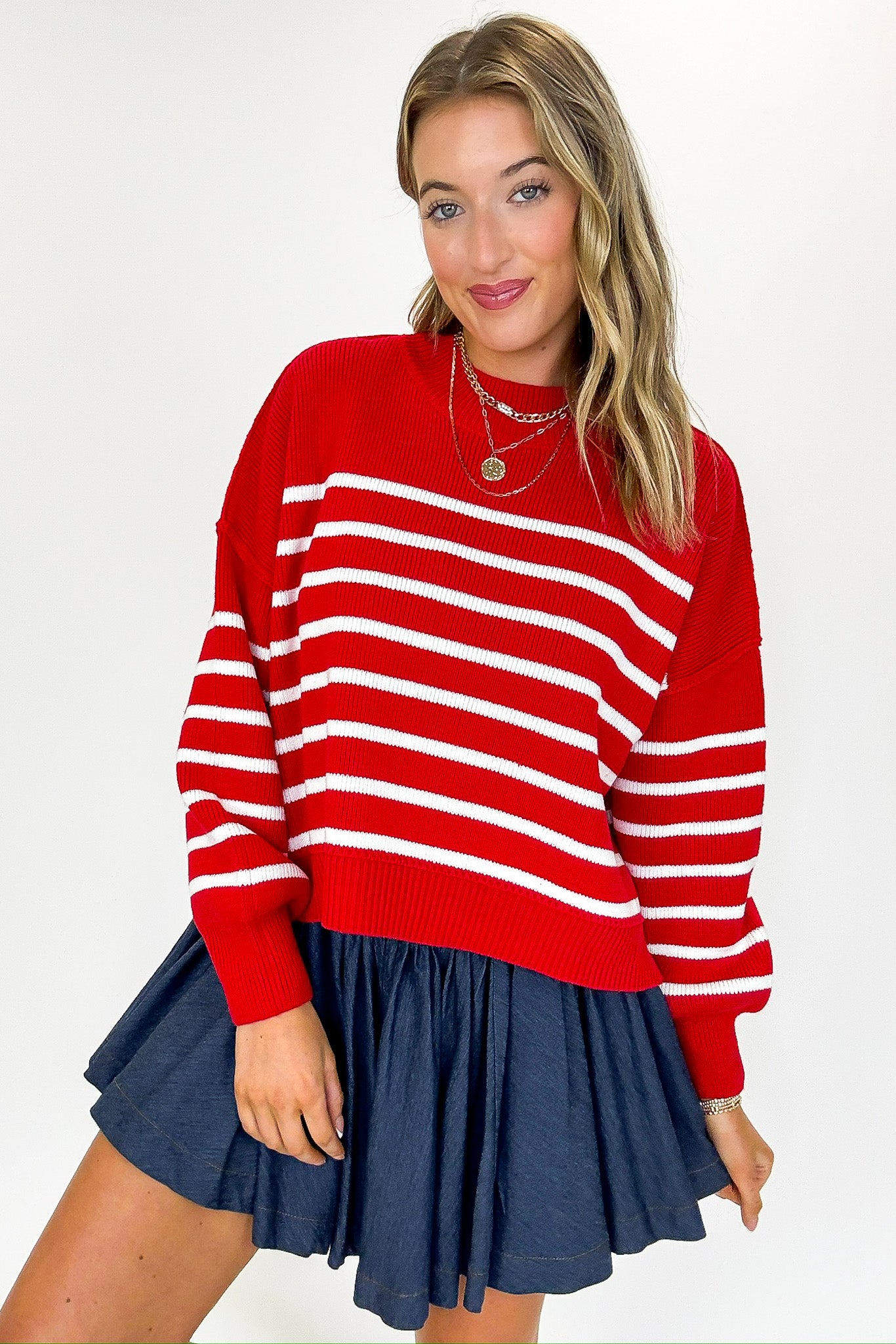 Seam Story Striped Oversized Sweater - BACK IN STOCK - Madison and Mallory