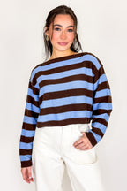 Seamline Stripe Exposed Seam Sweater - Madison and Mallory