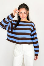 Seamline Stripe Exposed Seam Sweater - Madison and Mallory