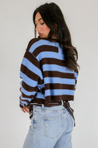 Seamline Stripe Exposed Seam Sweater - Madison and Mallory
