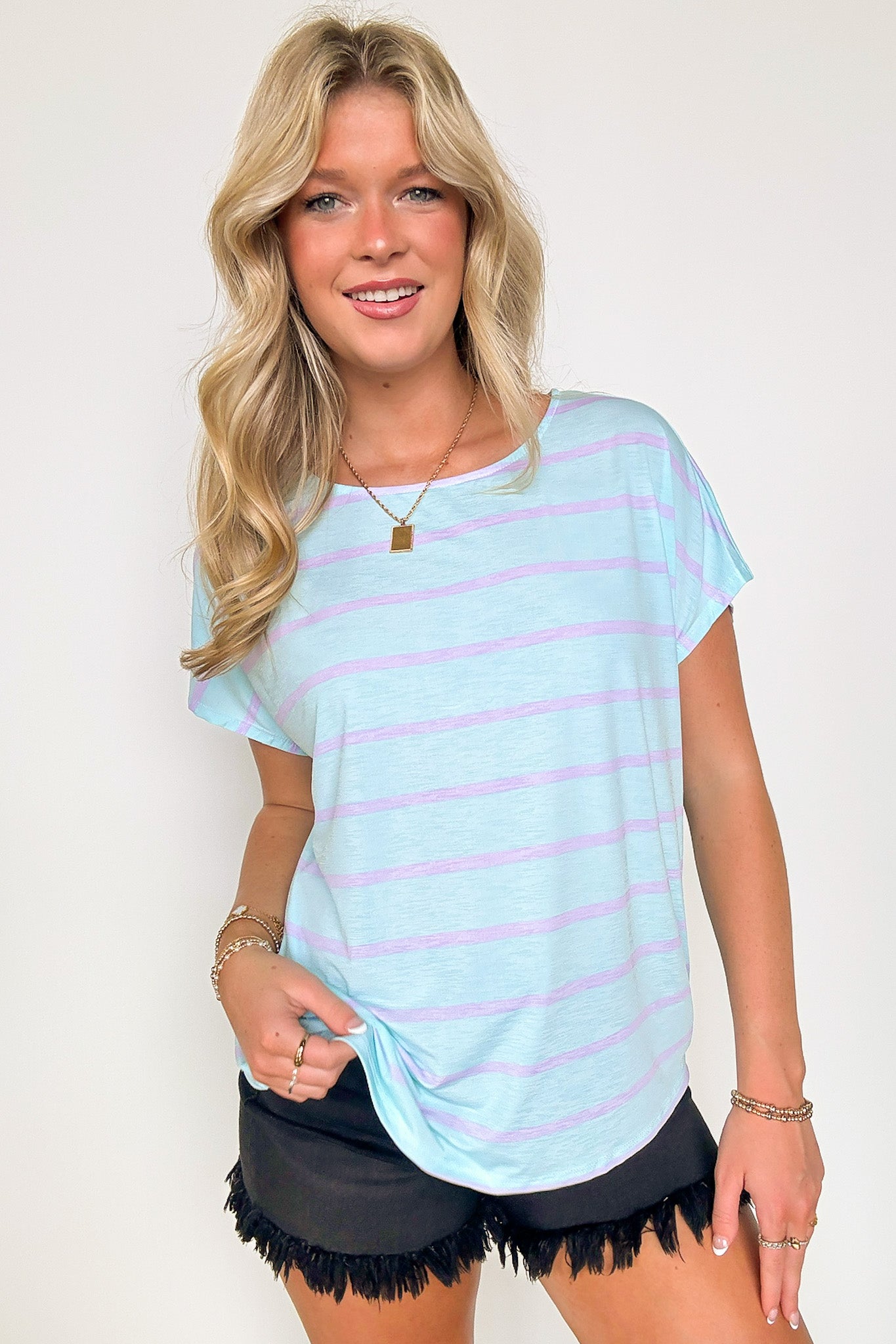  Selsey Striped Dolman Sleeve Top - FINAL SALE - Madison and Mallory