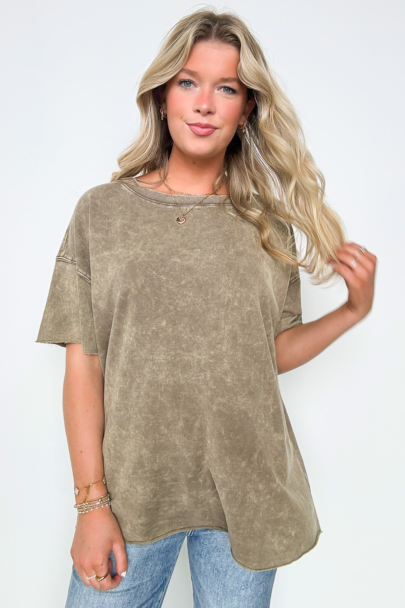  Serene Escapes Acid Wash Relaxed Fit Top - BACK IN STOCK - Madison and Mallory