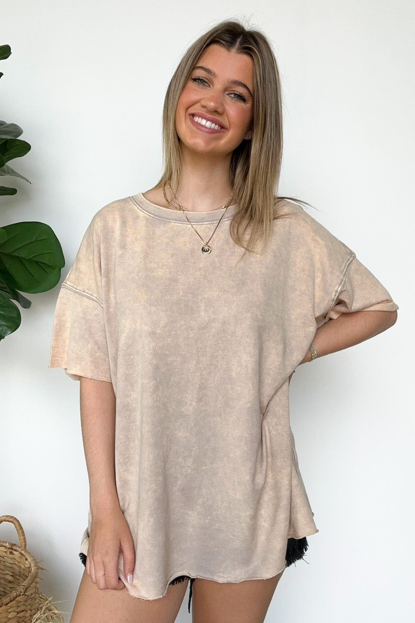  Serene Escapes Acid Wash Relaxed Fit Top - BACK IN STOCK - Madison and Mallory