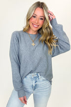 Serene Seam Viscose Knit Sweater - FINAL SALE - Madison and Mallory