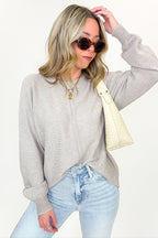 Heather Mocha / S Serene Seam Viscose Knit Sweater - FINAL SALE - Madison and Mallory