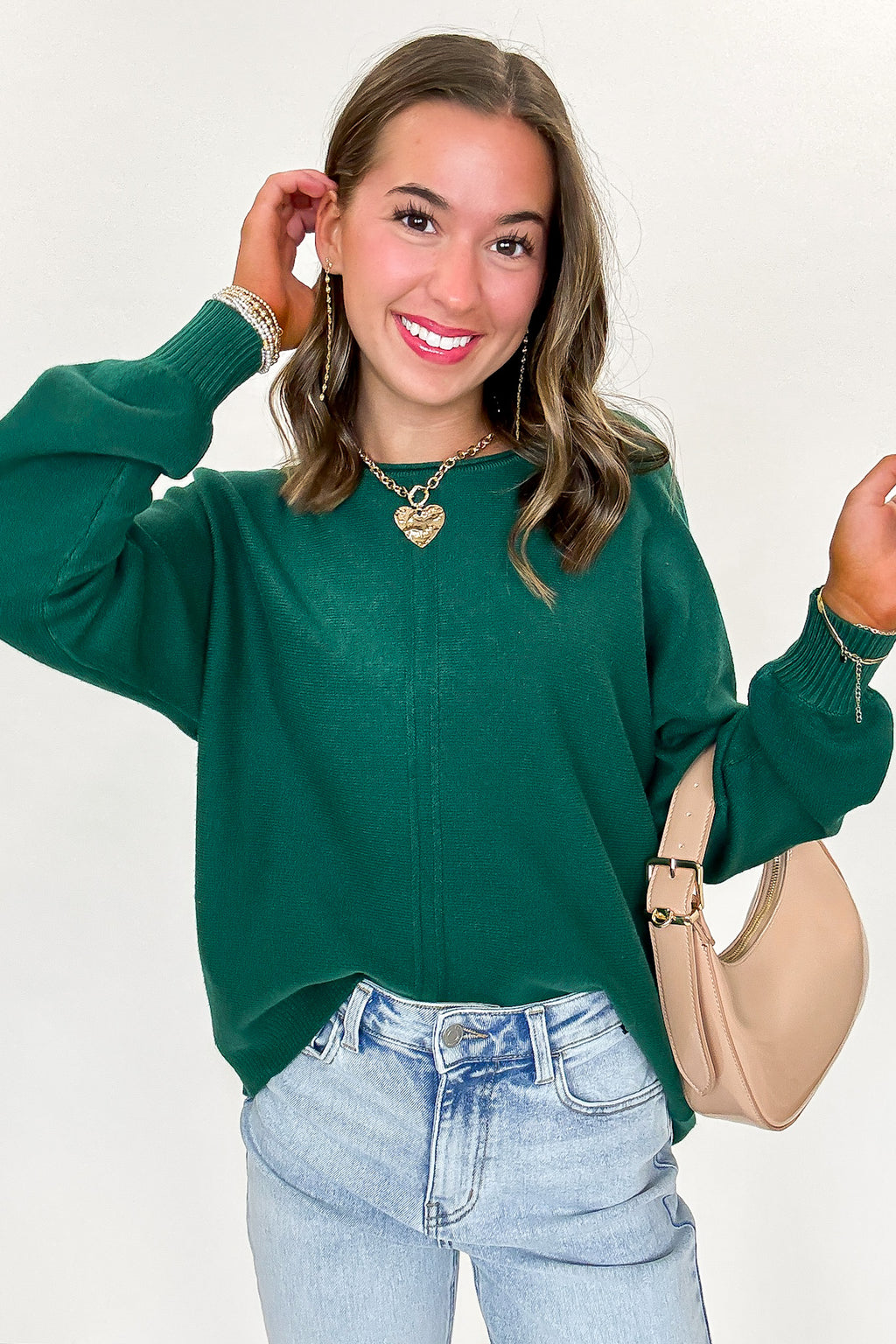 Serene Seam Viscose Knit Sweater - FINAL SALE - Madison and Mallory