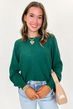 Serene Seam Viscose Knit Sweater - FINAL SALE - Madison and Mallory
