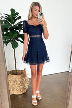 Seriously Sensational Short Sleeve Ruffle Lace Dress - FINAL SALE - Madison and Mallory