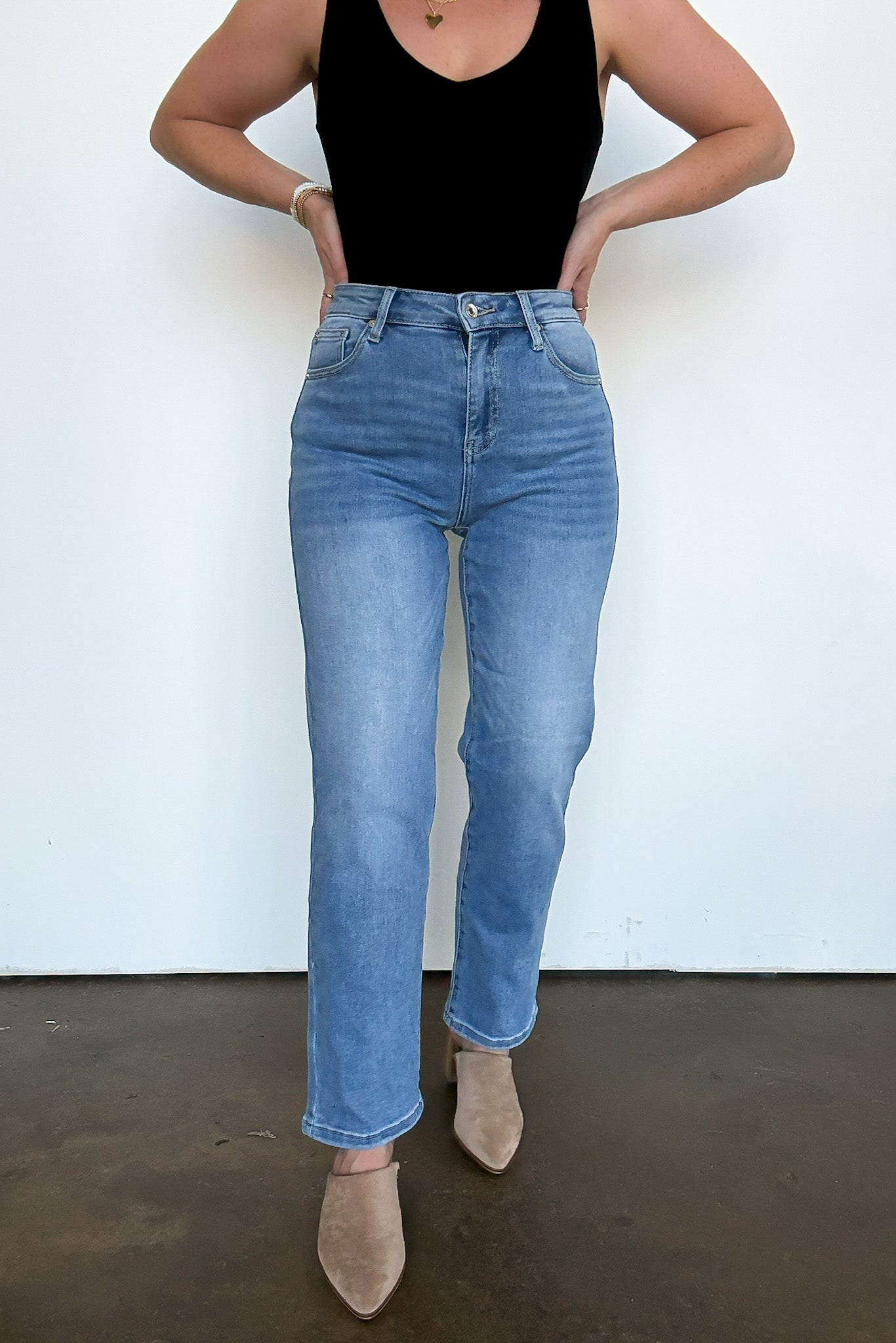 Shailene High Rise Relaxed Straight Mom Jeans - FINAL SALE - Madison and Mallory