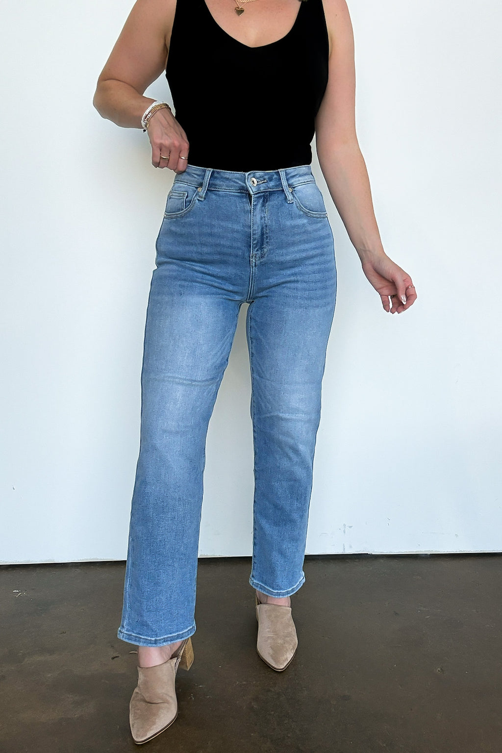 Shailene High Rise Relaxed Straight Mom Jeans - FINAL SALE - Madison and Mallory