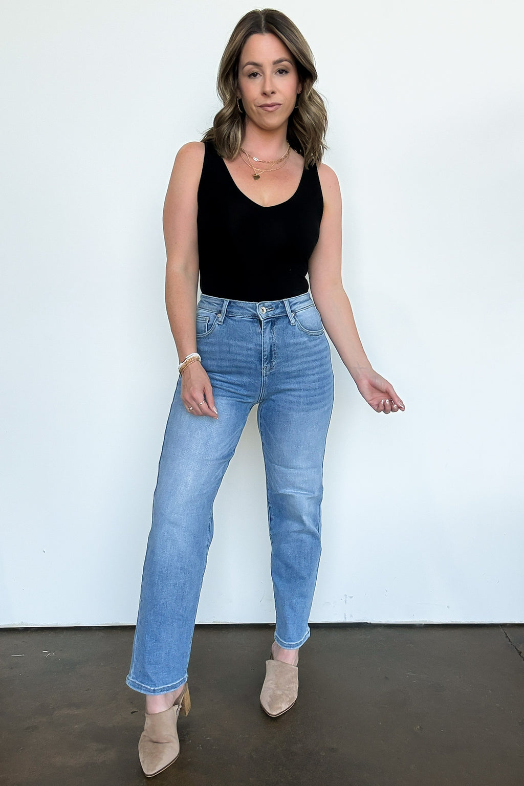 Shailene High Rise Relaxed Straight Mom Jeans - FINAL SALE - Madison and Mallory