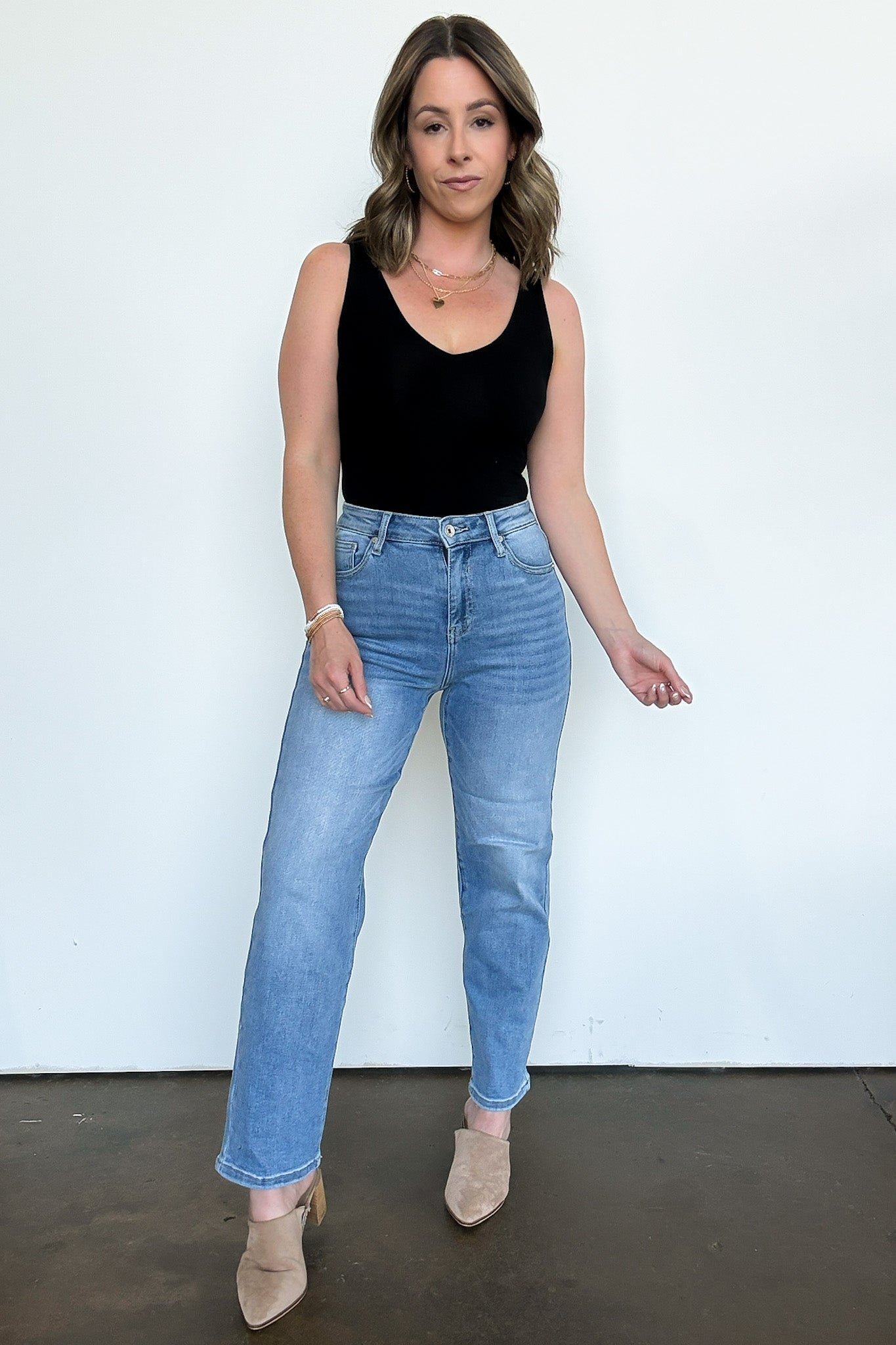  Shailene High Rise Relaxed Straight Mom Jeans - Madison and Mallory