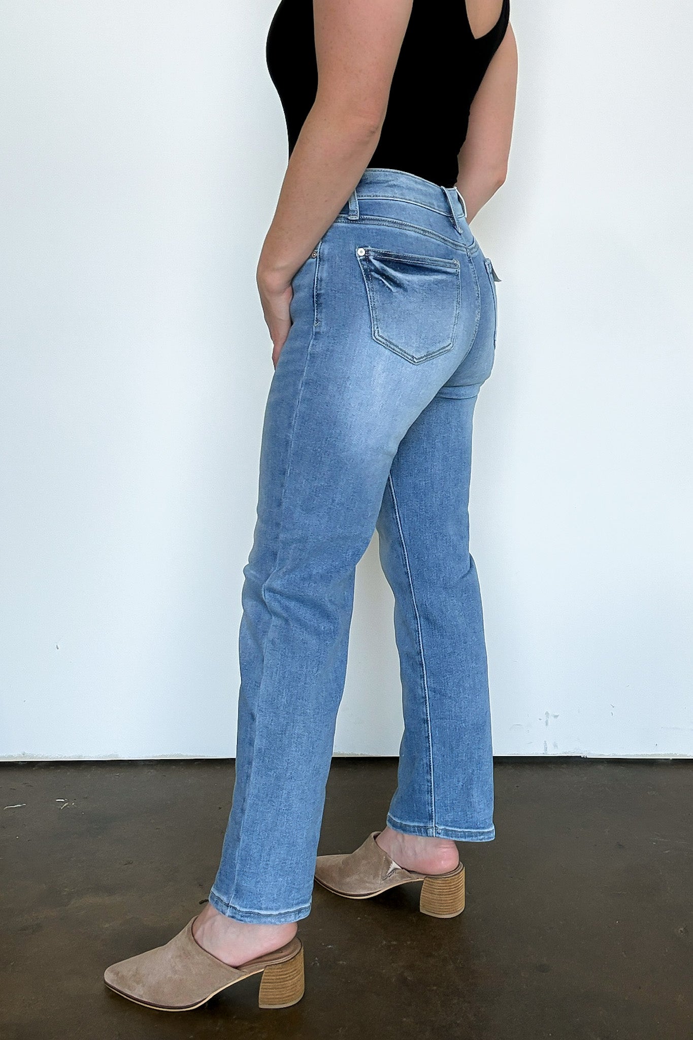 Shailene High Rise Relaxed Straight Mom Jeans - FINAL SALE - Madison and Mallory