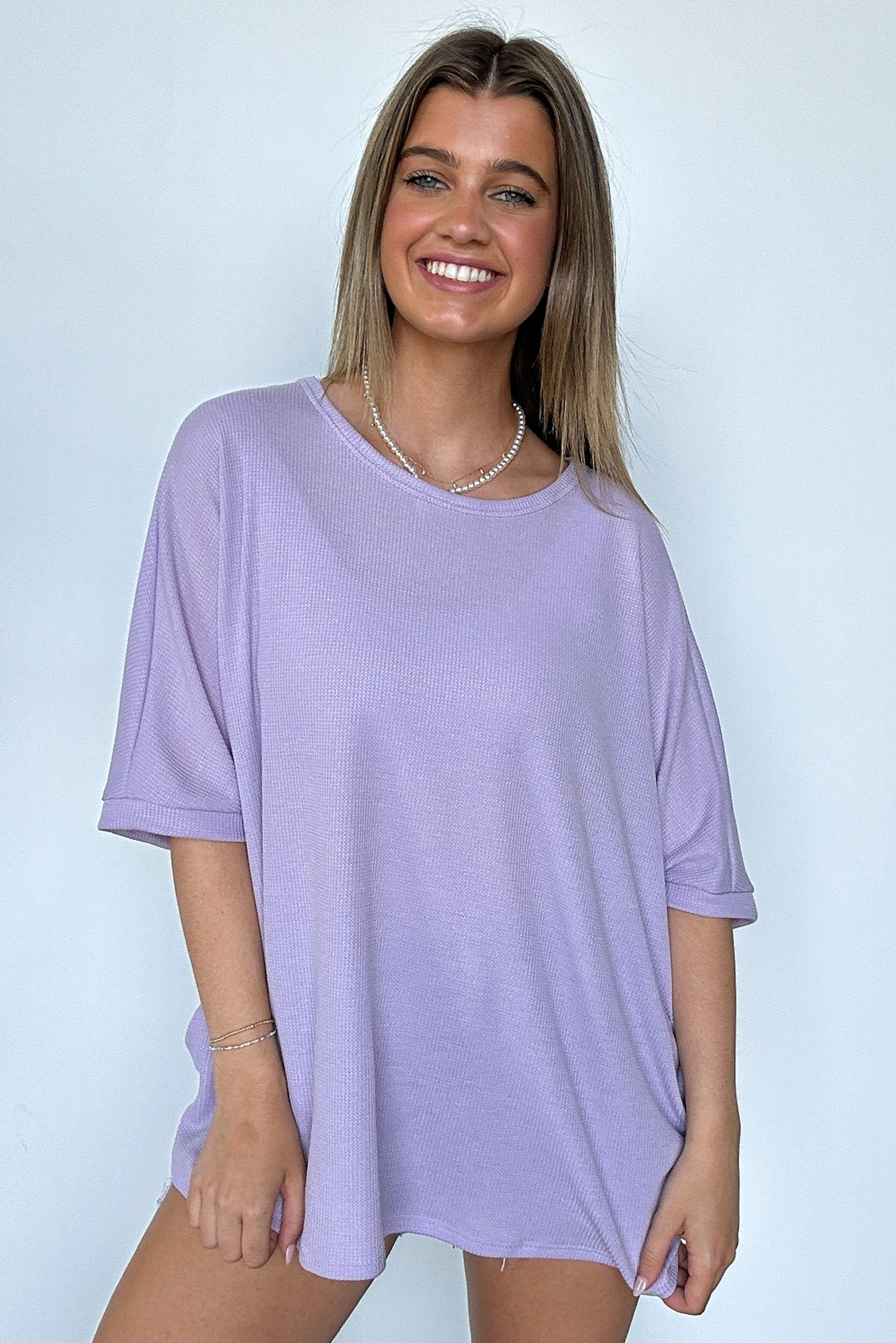 Shaina Oversized Thermal Knit Top - FINAL SALE · Madison +