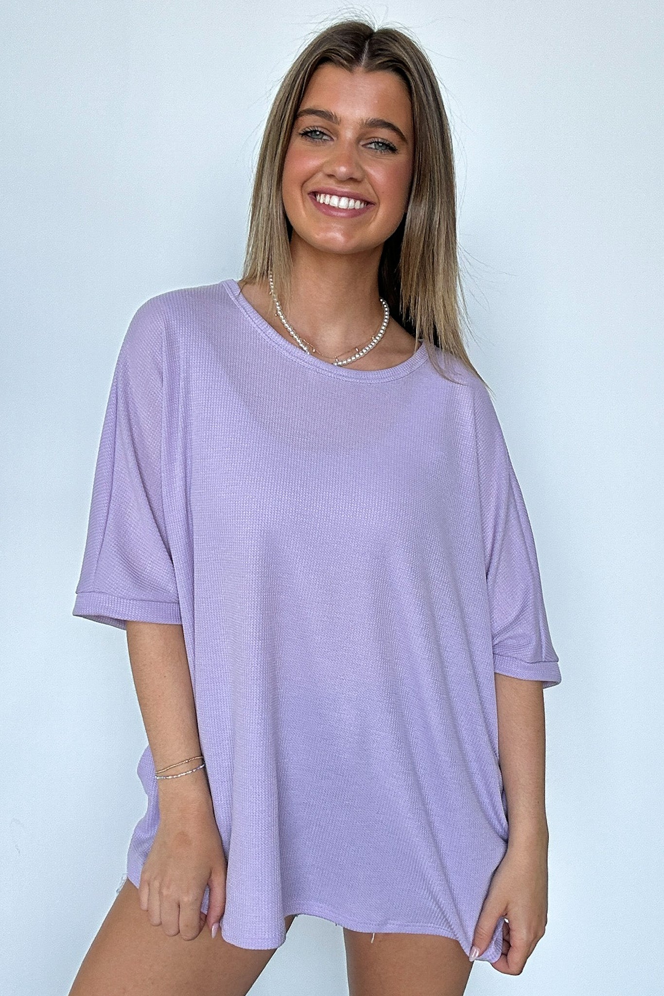  Shaina Oversized Thermal Knit Top - FINAL SALE - Madison and Mallory