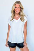 Sharon V-Neck Knit Top - FINAL SALE - Madison and Mallory