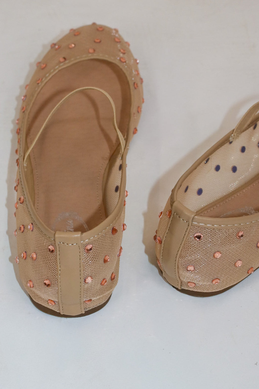 Shimmer Step Mesh Ballet Flats