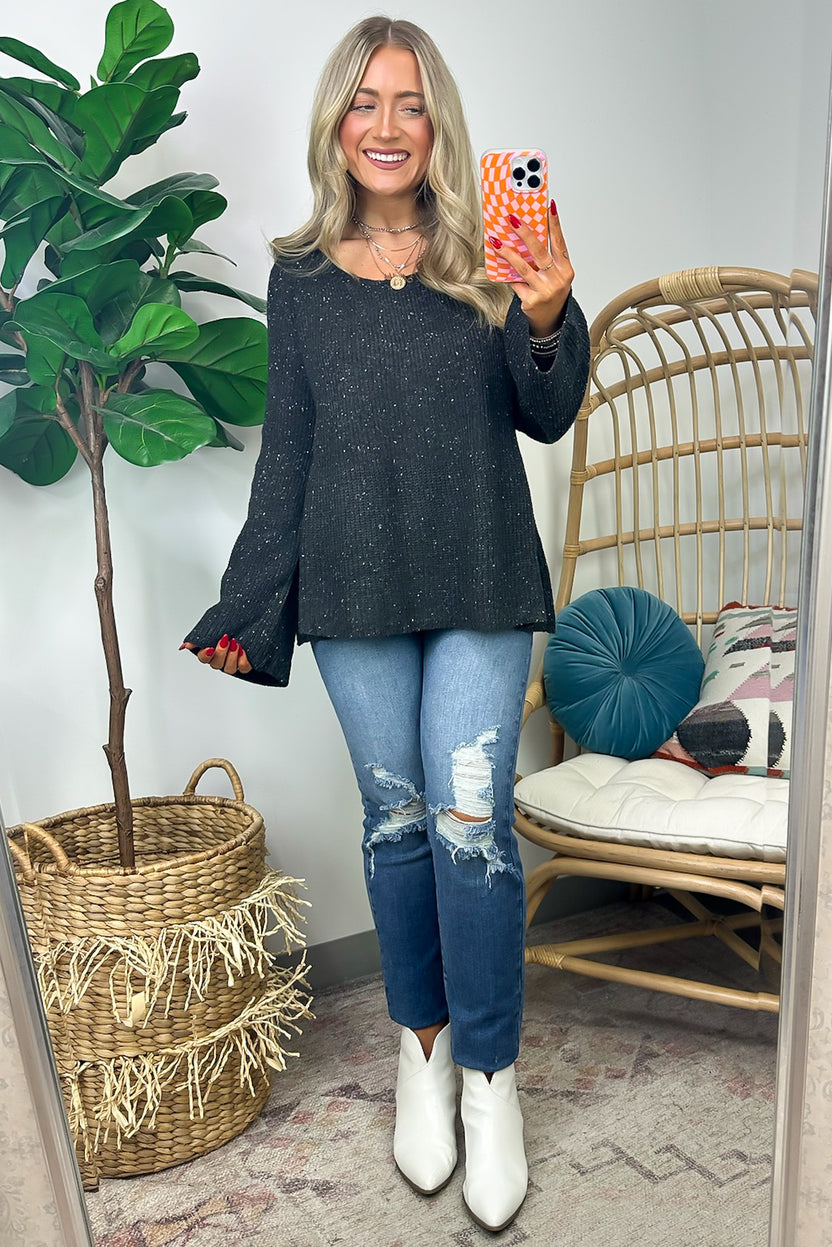 BiBi Bell Sleeve Rib Knit Sweater main image 0