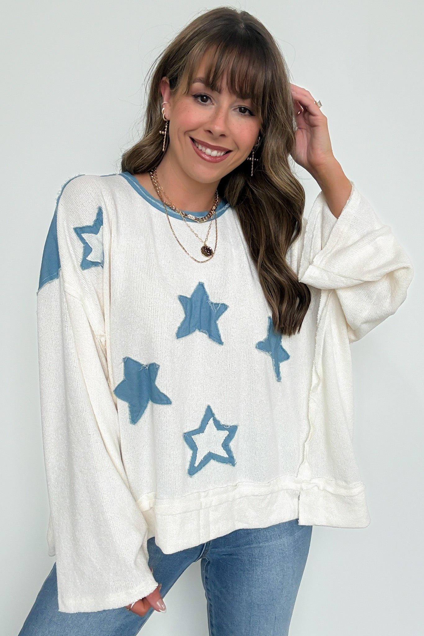  Shooting Star Patch Pullover - Madison and Mallory