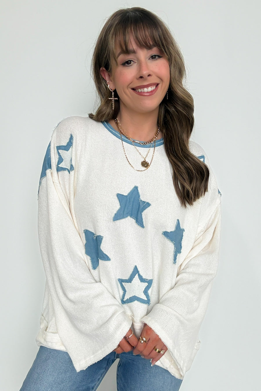  Shooting Star Patch Pullover - Madison and Mallory