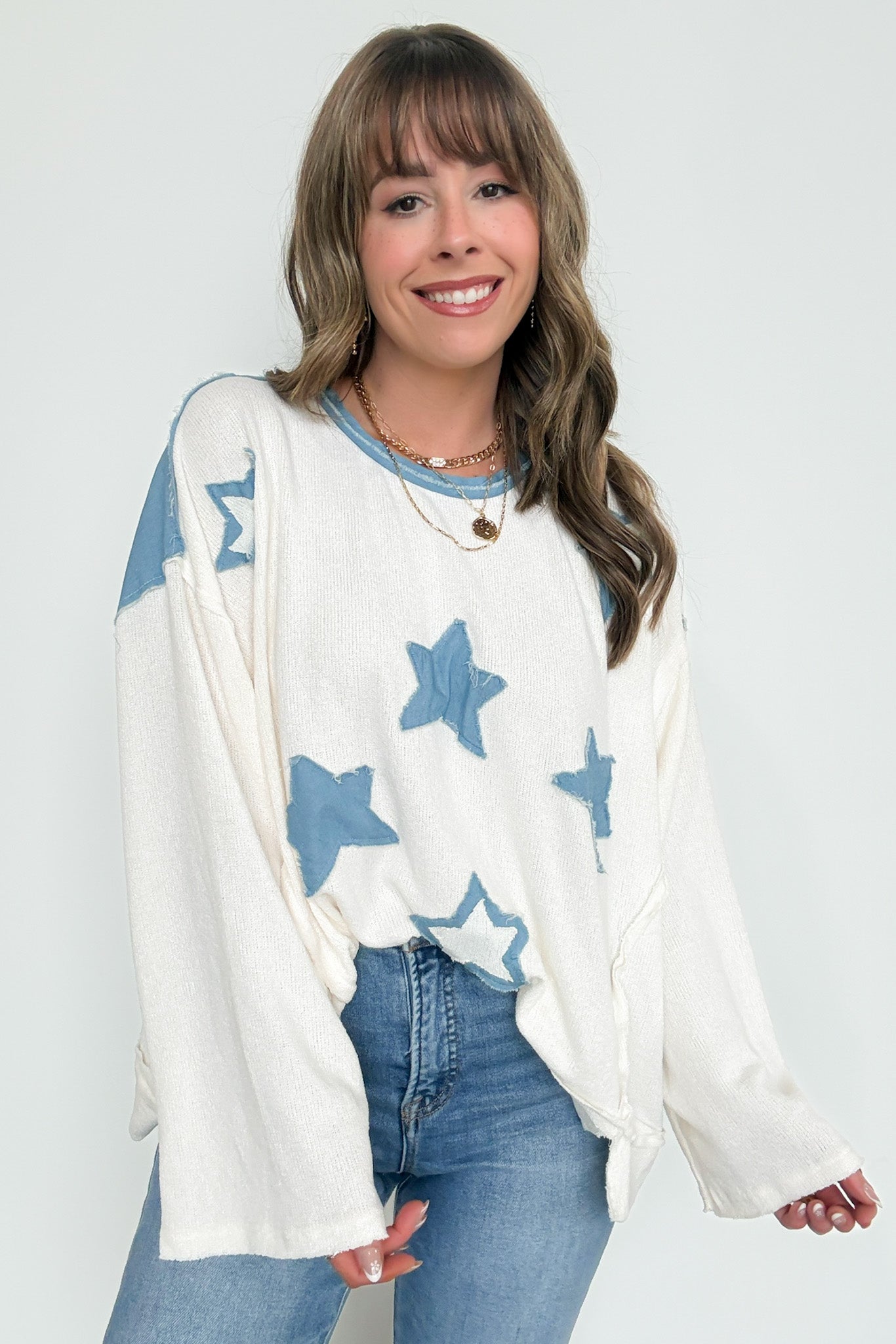  Shooting Star Patch Pullover - Madison and Mallory