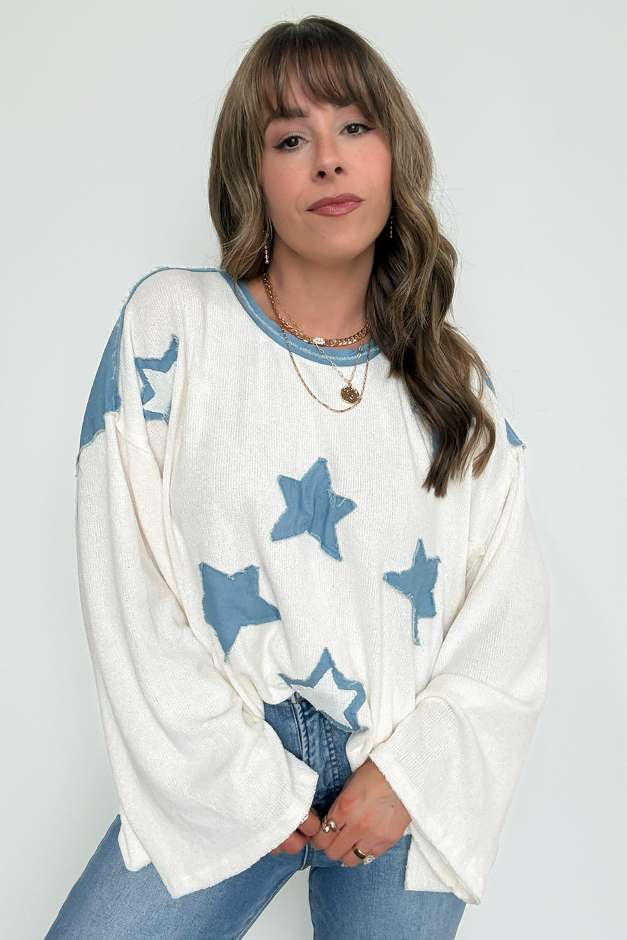  Shooting Star Patch Pullover - Madison and Mallory