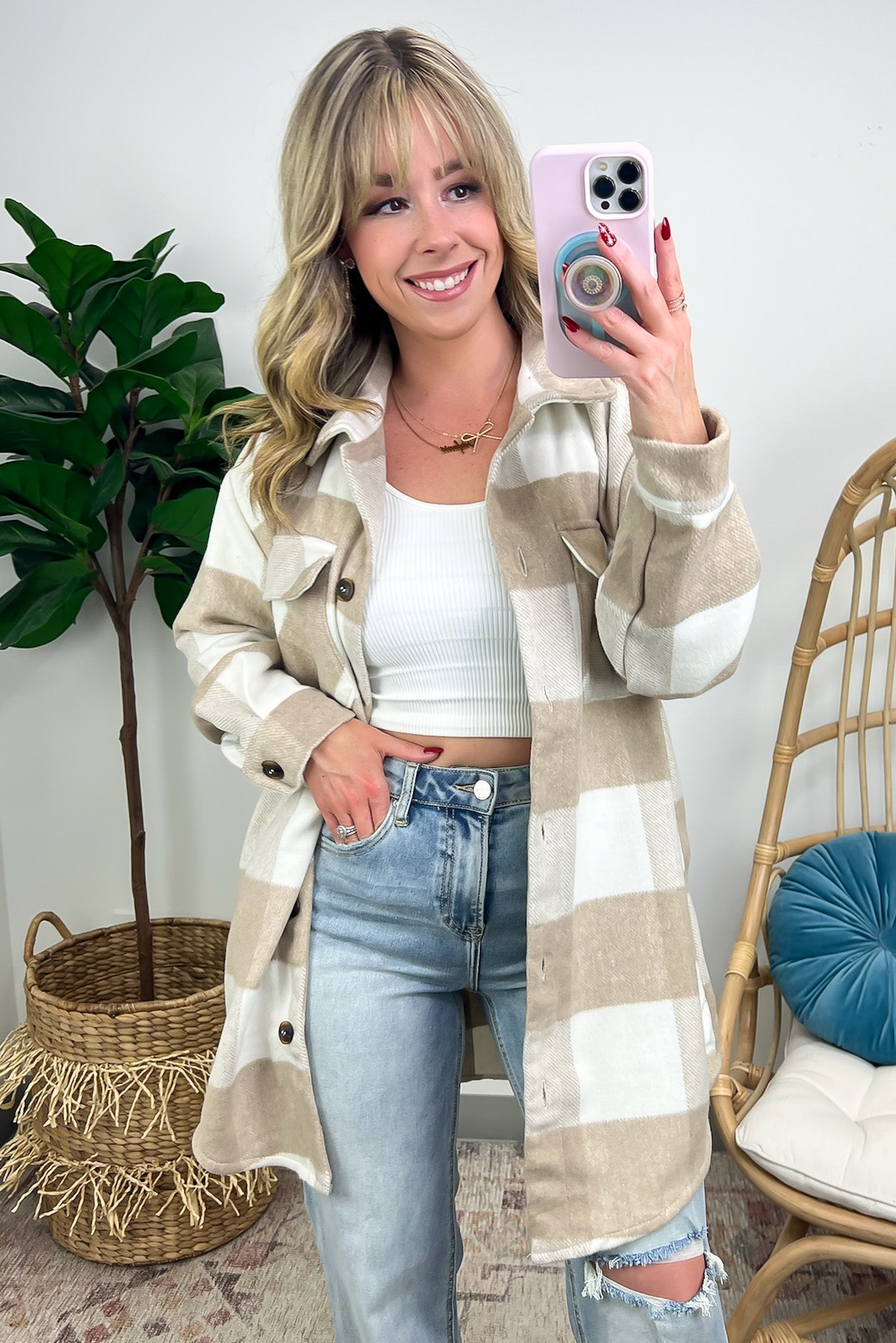  Shyanne Buffalo Plaid Button Down Shacket - FINAL SALE - Madison and Mallory