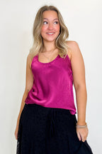 Silken Glow Satin Tank Top - FINAL SALE - Madison and Mallory
