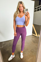 Grape Thistle / 25" / S Silvah High Waist Active Leggings - FINAL SALE - Madison and Mallory