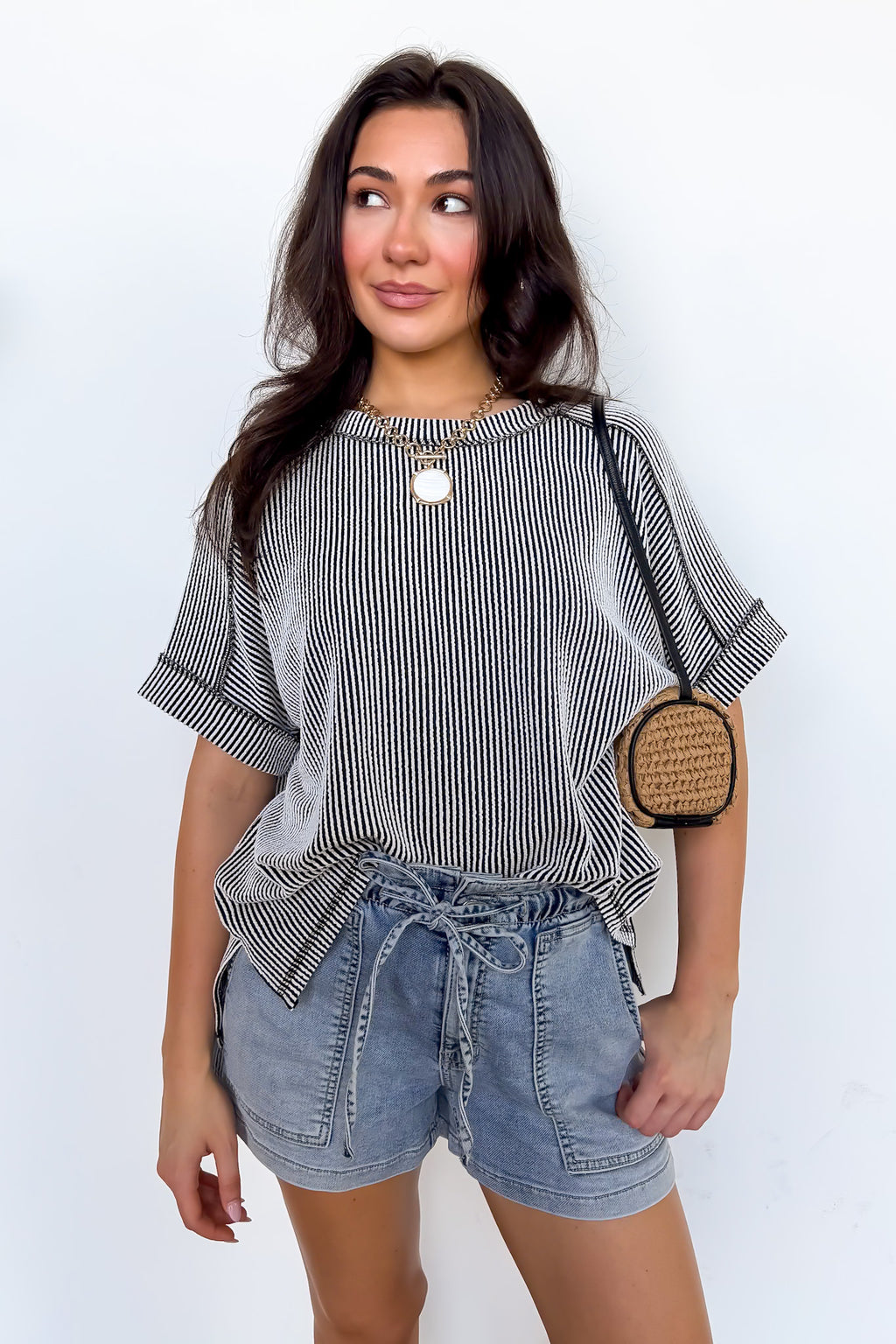 Simple Adoration Rib Knit Raw Edge Top - BACK IN STOCK - Madison and Mallory