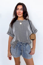 Simple Adoration Rib Knit Raw Edge Top - BACK IN STOCK - Madison and Mallory
