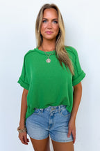 Simple Adoration Rib Knit Raw Edge Top - BACK IN STOCK - Madison and Mallory