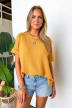 Simple Adoration Rib Knit Raw Edge Top - BACK IN STOCK - Madison and Mallory