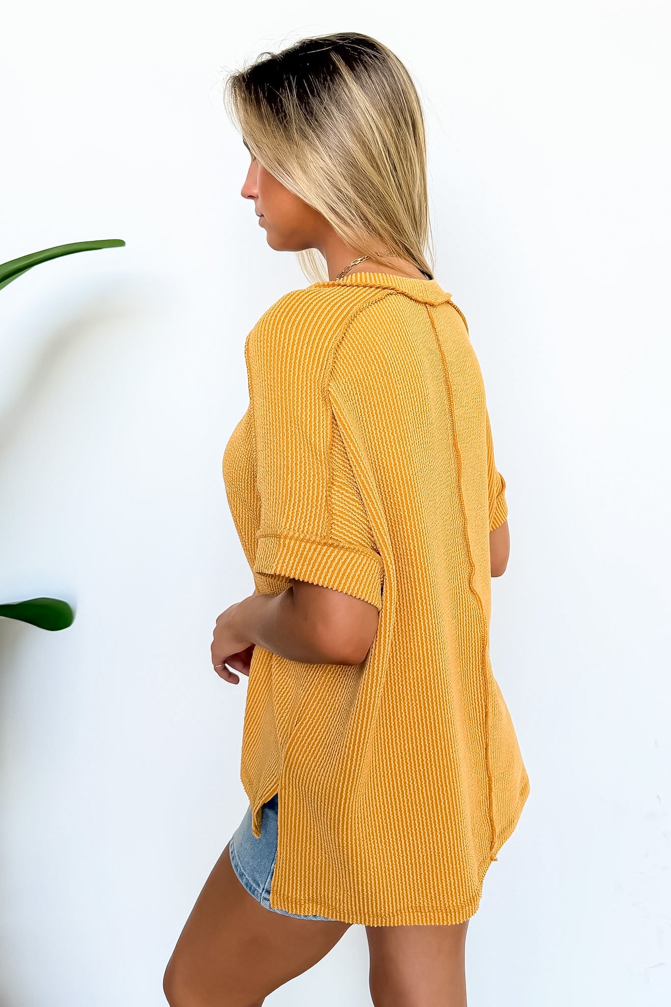 Simple Adoration Rib Knit Raw Edge Top - BACK IN STOCK - Madison and Mallory