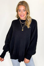 Simple Street Side Slit Oversized Sweater - BACK IN STOCK